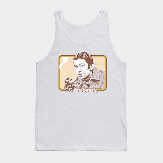 Serge Gainsbourg / Retro Fan Artwork Tank Top by DankFutura